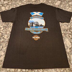 Vintage Harley Davidson Edinburgh Scotland Black Size L EUC 2003 No Size Tag